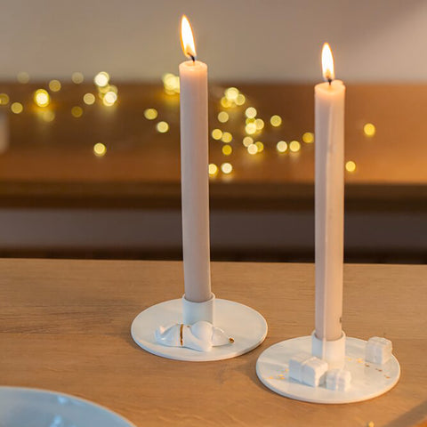 Porta candela in Porcellana Babbo Natale Räder