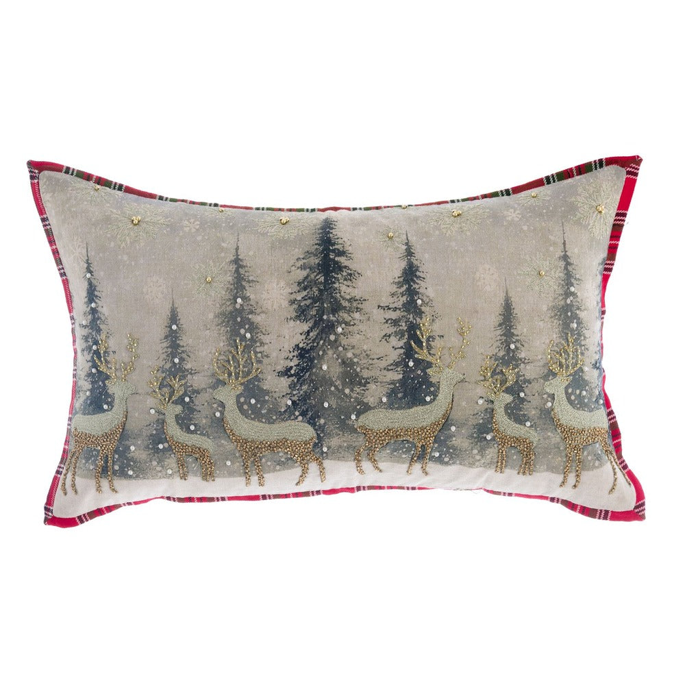 CUSCINO RETTANGOLARE RENNE PERLINE 35X60