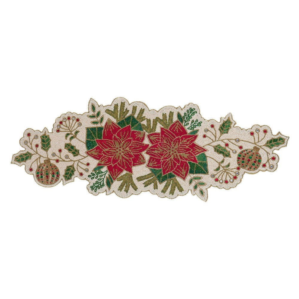 RUNNER IN CORALLINI CPN STELLE DI NATALE E PALLINE 33X91