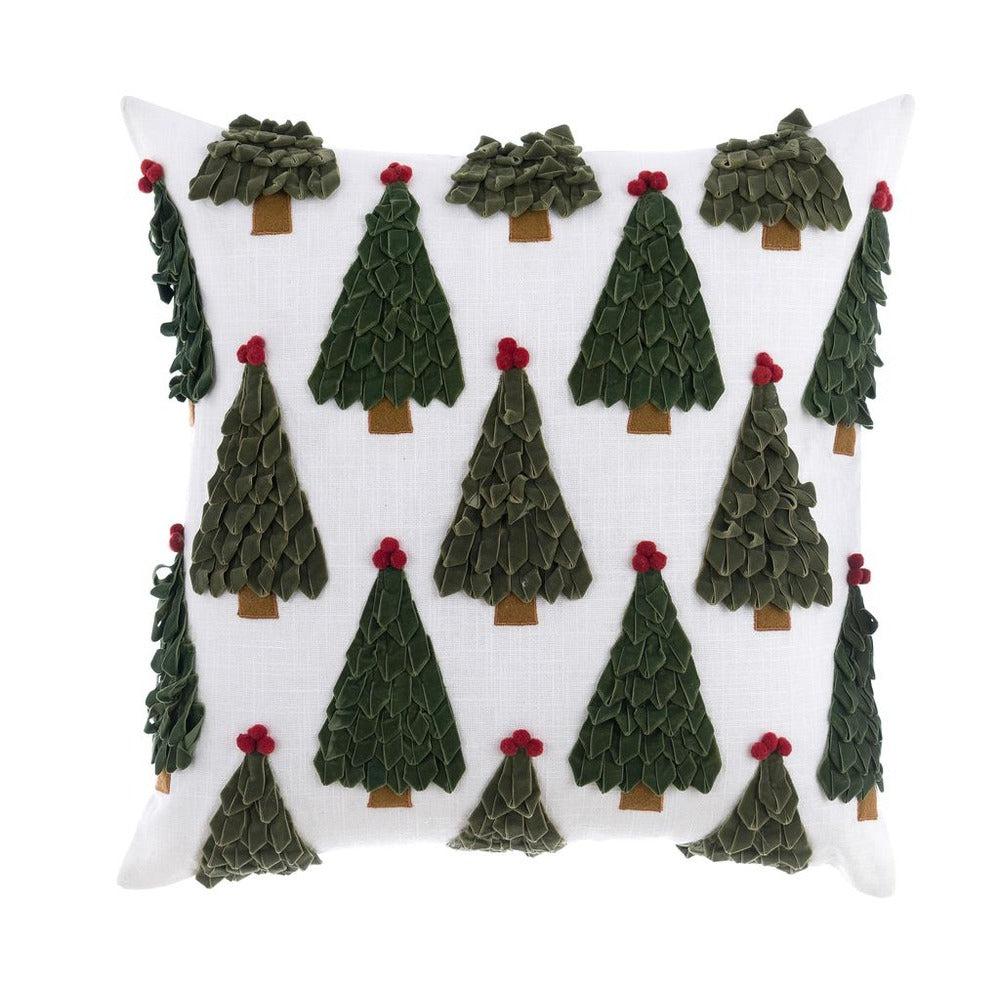CUSCINO CON ALBERELLI IN VELLUTO 50X50