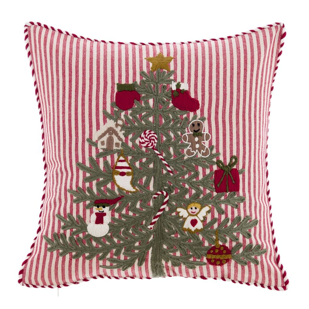 CUSCINO A RIGHE ALBERO 45X45