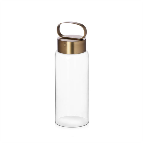 Ichendorf Andon Lamp clear glass-gold aluminum