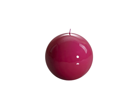Candela sfera meloria fucsia laccato con cappelliera - 150 mm