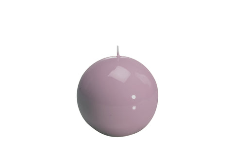 Candela sfera meloria tortora laccato con cappelliera - d. 10 cm