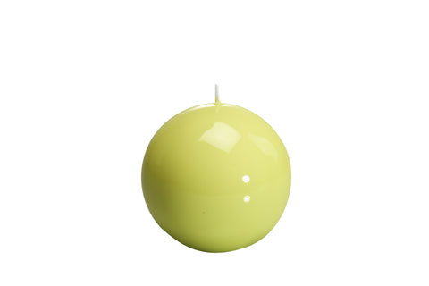 Candela sfera meloria verde chiaro laccato con cappelliera - 150 mm
