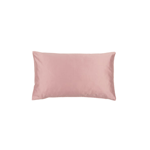 Cuscino in raso rosa con ricamo renne