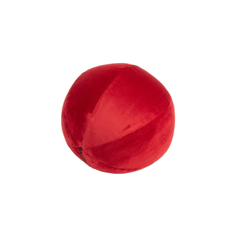 Sphère en velours rouge rembourrée et amovible Ø25
