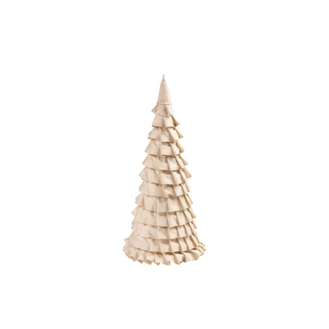 Albero in raso plissettato beige