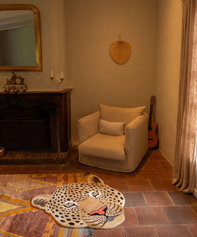Doing Goods Tappeto Himani Leopard Head grande