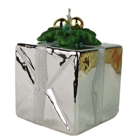 Firenze Candele Candela natalizia argento effetto metallico fatta a mano