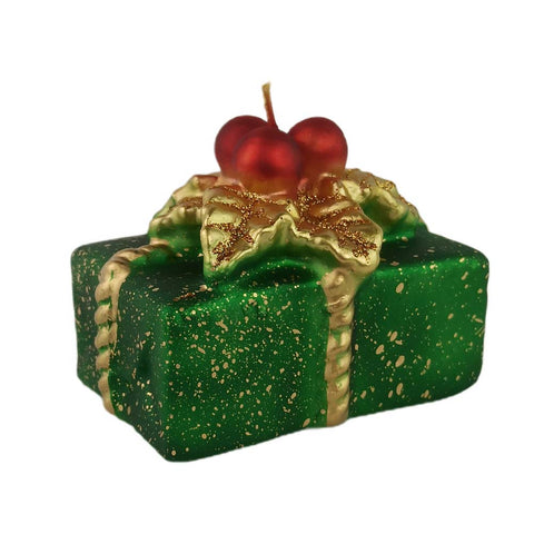 Firenze Candele Candela natalizia verde e oro fatta a mano