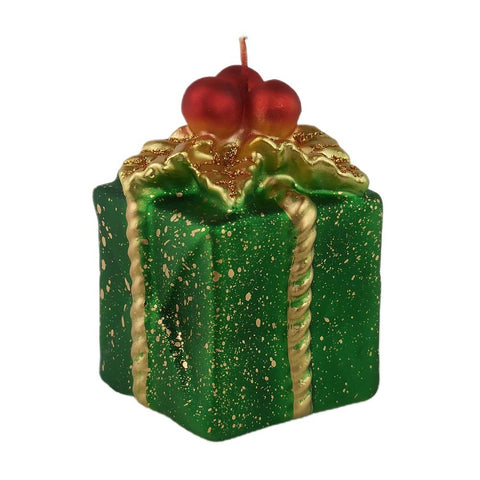 Firenze Candele Candela natalizia verde e oro fatta a mano