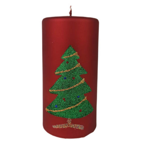 Firenze Candele Candela natalizia rossa e verde fatta a mano