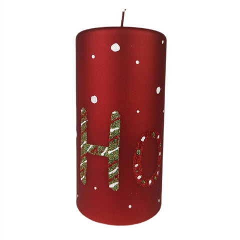 Firenze Candele Candela natalizia rossa con scritta fatta a mano