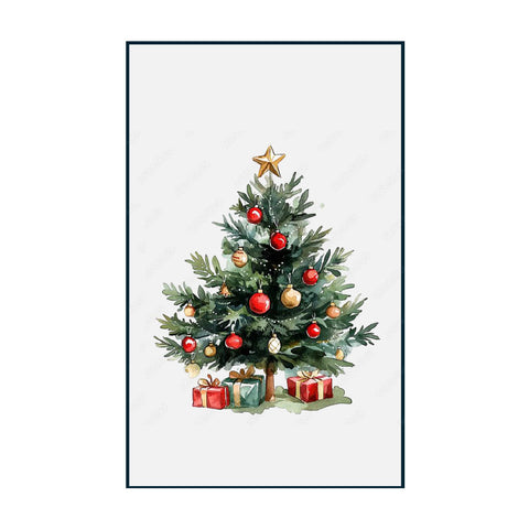 Plaid natalizio melange con disegno albero di Natale Marinette Plaid
