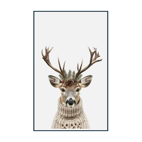 Plaid natalizio melange con disegno alce Marinette Plaid