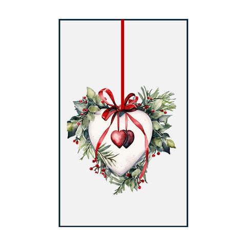 Plaid natalizio melange con disegno cuore Marinette Plaid