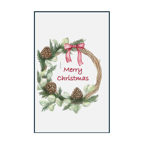 Plaid natalizio melange con disegno ghirlanda Marinette Plaid