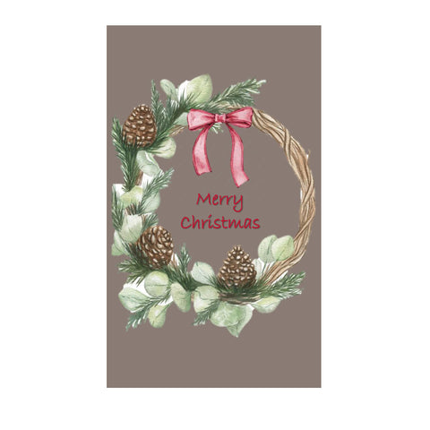 Plaid natalizio fondo spago con disegno ghirlanda Marinette Plaid