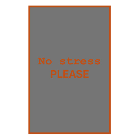 Box regalo con plaid “No Stress Please” color fondo grigio Marinette Plaid