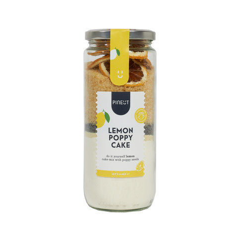 Pineut barattolo di torta al limone e semi di papavero
