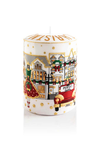 Candela Natalizia Artigianale Effetto Luminoso Paesaggi Decorativi Pernici Candele