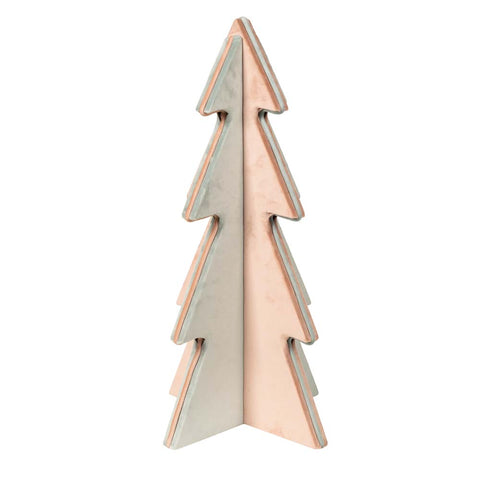 Arbres recouverts de velours bleu poudré et rose poudré de 60 cm