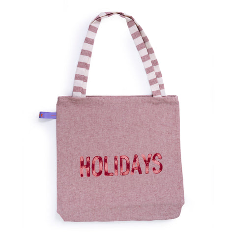 BORSA CON RICAMO "HOLIDAYS"