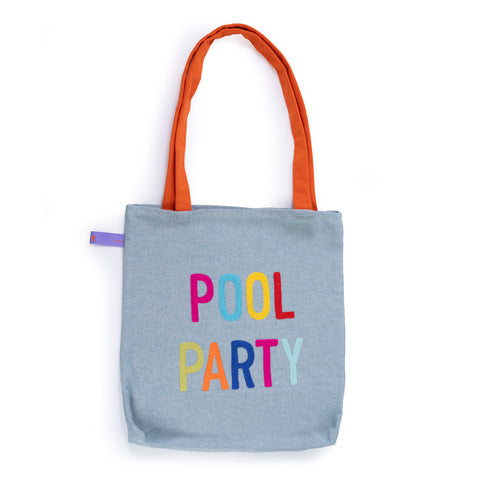 BORSA CON RICAMO "POOL PARTY"