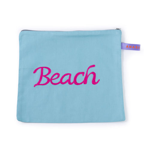 POCHETTE CON RICAMO "BEACH"