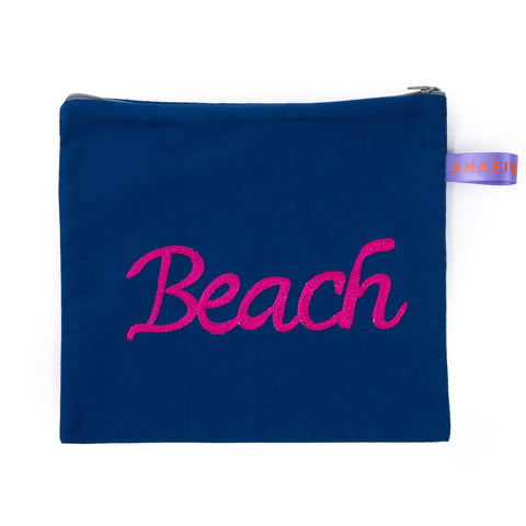 POCHETTE CON RICAMO "BEACH"