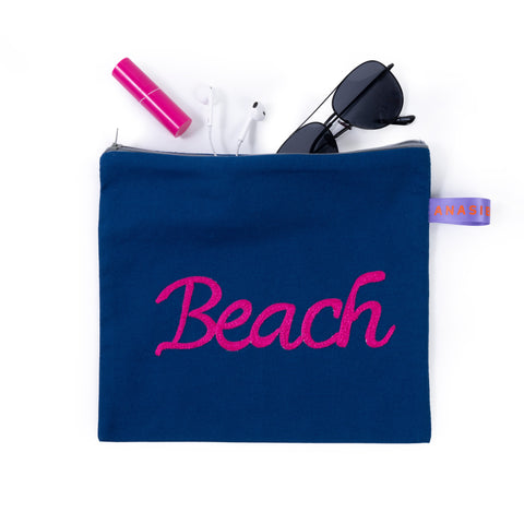 POCHETTE CON RICAMO "BEACH"