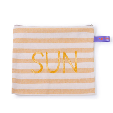 POCHETTE CON RICAMO "SUN"