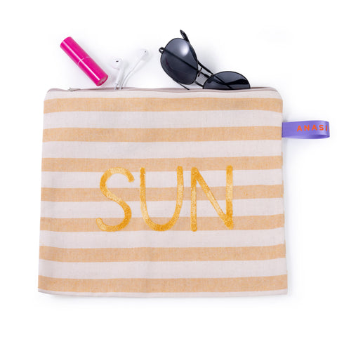 POCHETTE CON RICAMO "SUN"