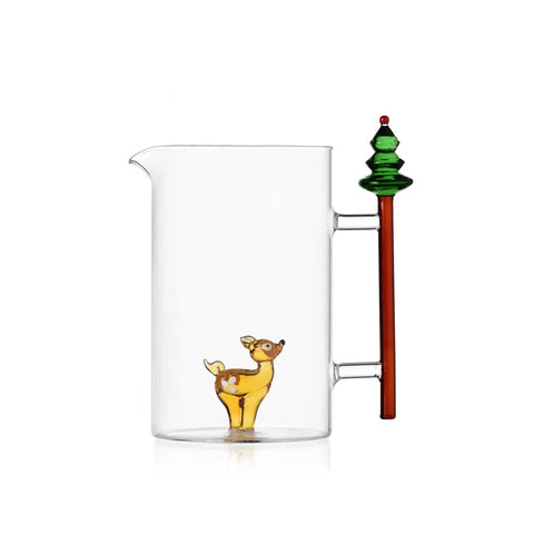 Brocca Woodland Ichendorf in vetro borosilicato con cerbiatto