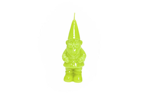 Candela gnomo verde chiaro laccato - 29 cm