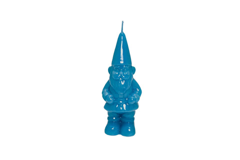 Candela gnomo turchese laccato - 29 cm