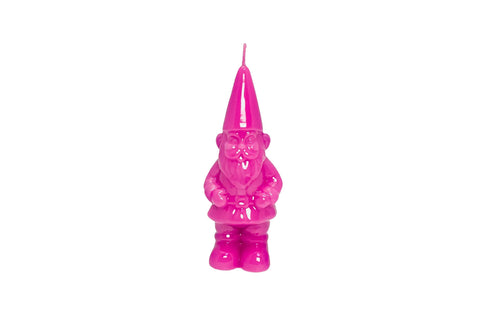 Candela gnomo fucsia laccato - 29 cm