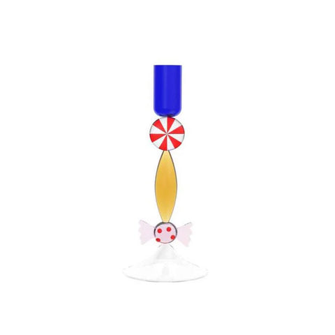 Bougeoir de la collection Casse-Noisette d'Ichendorf avec bonbons roses en verre borosilicate
