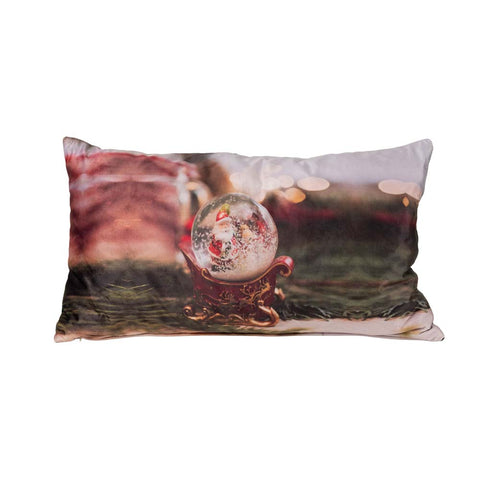 Coussin rectangulaire à motif de boule de Noël