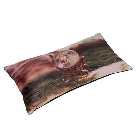Coussin rectangulaire à motif de boule de Noël