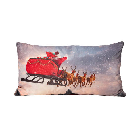 Coussin rectangulaire à motif traîneau 