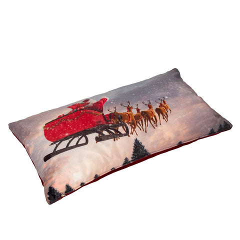 Coussin rectangulaire à motif traîneau 