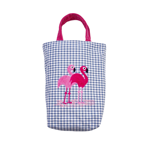 Borsa Estiva a Quadri con Cigni Colorati