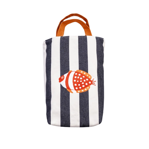 Borsa Estiva a Righe con Pesce