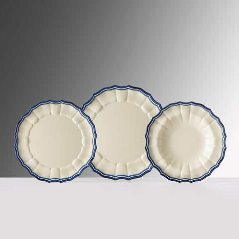 Giusti set di 6 Piatti in Melamina Eva Blu