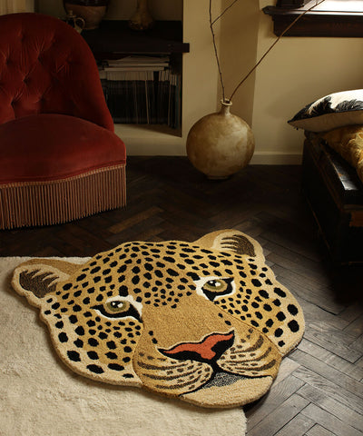 Doing Goods Tappeto Himani Leopard Head grande
