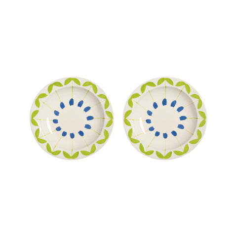 Klevering Ciotola folk blu grande set di 2