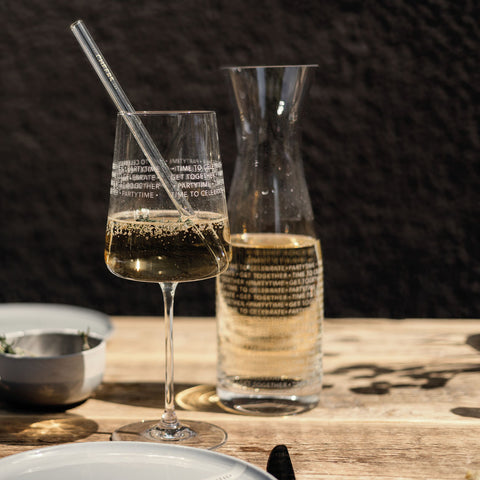 Ensemble de 4 pailles en verre Räder avec goupillon de nettoyage