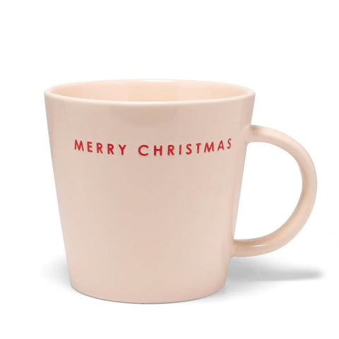 Mug Céramique « Joyeux Noël » Blanc/Ecru 350 ml Vondels